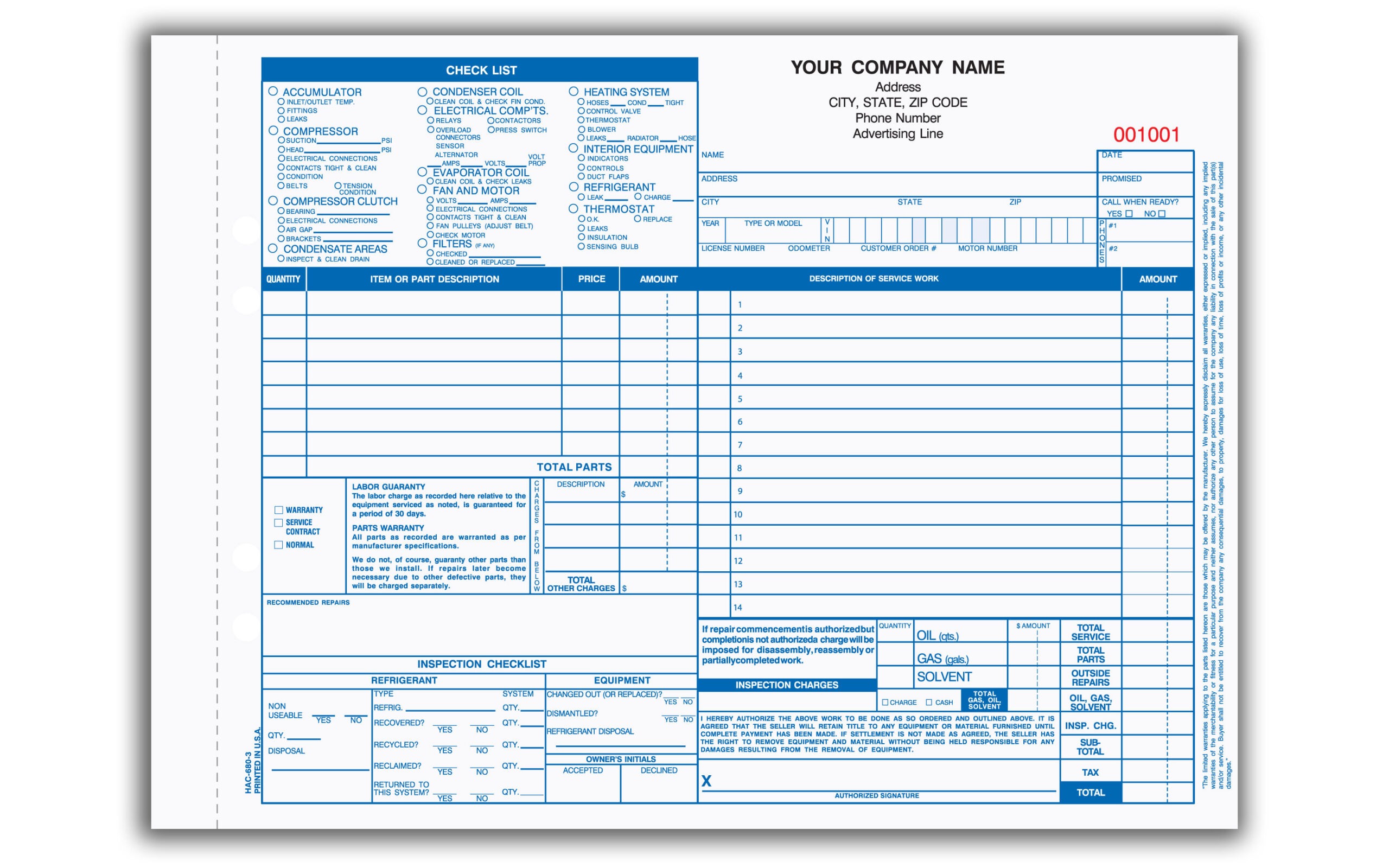 HAC-680 Business Form