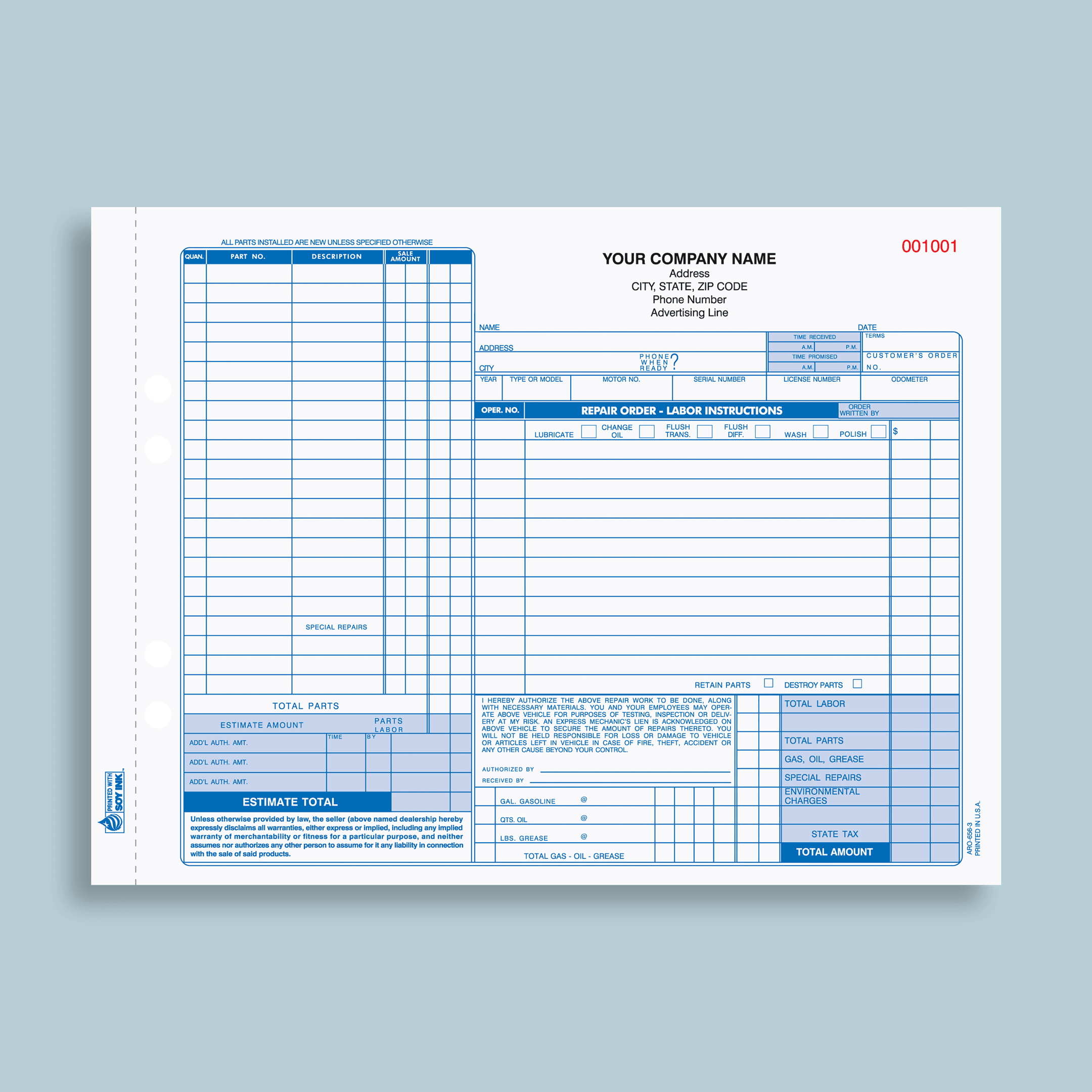 Auto Repair Order